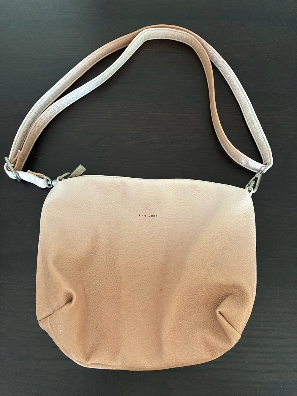 Pixie Mood Blush Pink Pebbled Leather Crossbody